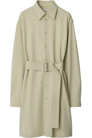 Burberry Vestido camisero con cinturón y aberturas