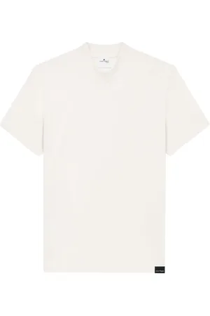 Courrèges Camiseta Volcano con logo de apliques
