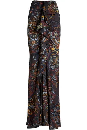 Etro Falda larga con estampado de cachemira