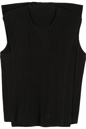 Issey Miyake Top Rectangle con efecto plisado
