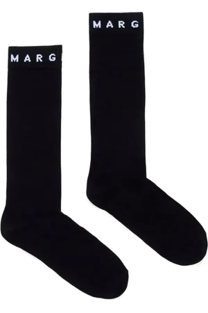 Maison Margiela Calcetines con logo en intarsia