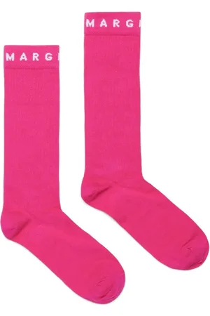 Maison Margiela Calcetines con logo en intarsia