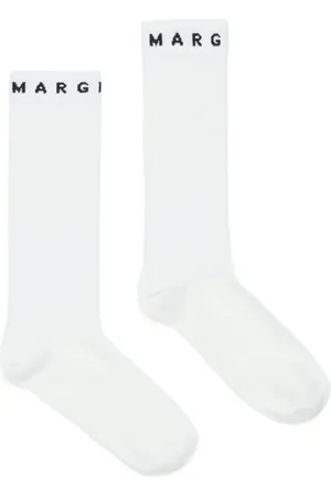 Maison Margiela Calcetines con logo en intarsia