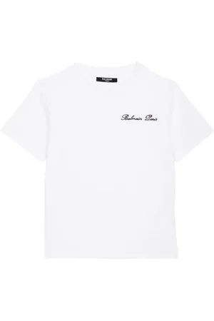Balmain Camiseta con logo bordado