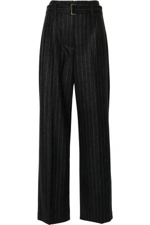 Brunello Cucinelli Pantalones rectos a rayas diplomáticas