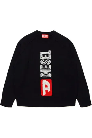 Diesel Camiseta con logo en intarsia