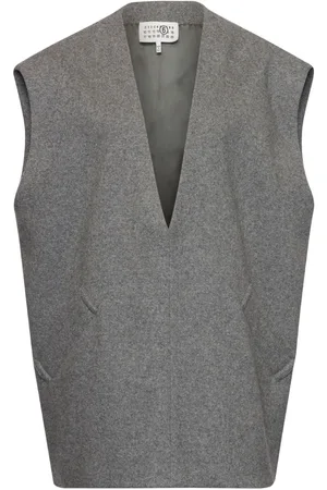 Maison Margiela Top sin mangas con efecto de melange
