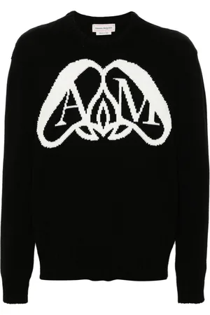 Alexander McQueen Jersey Seal con logo en intarsia