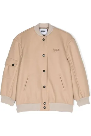 Msgm Chaqueta bómber con logo bordado