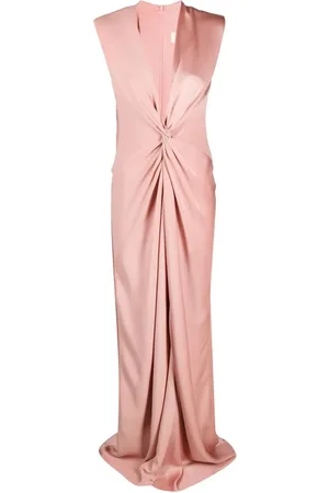 Max Mara Vestido largo con acabado satinado