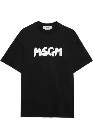 Msgm Camiseta con logo Brushed