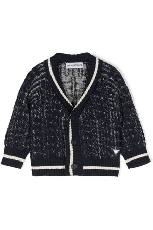 Emporio Armani Cárdigan con logo bordado