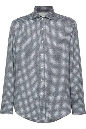 Brunello Cucinelli Camisa con estampado gráfico