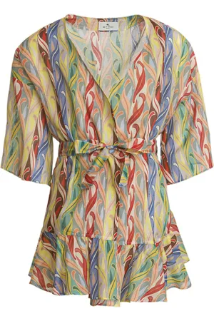 Etro Vestido estampado con cinturón