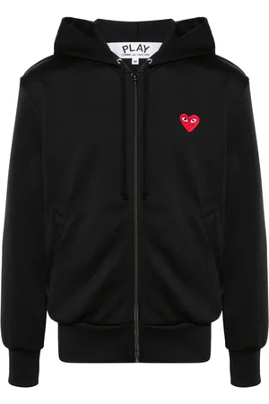 Comme des Garçons Sudadera con capucha y aplique de corazón