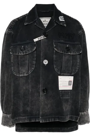 Maison Mihara Yasuhiro Camisa vaquera con efecto degradado