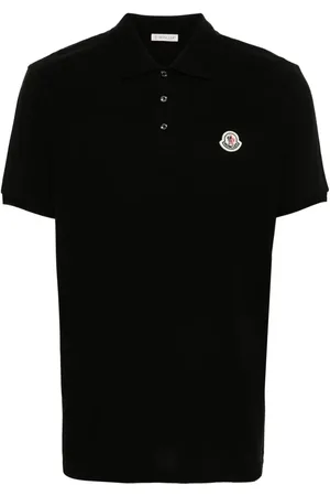 Moncler Polo de piqué con aplique del logo