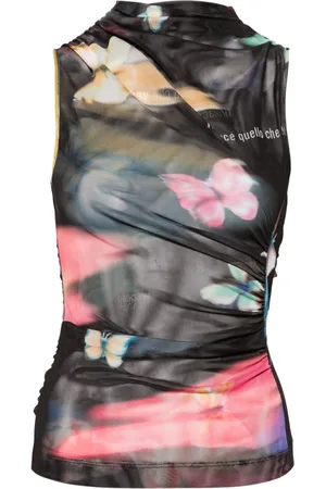 Moschino Top con estampado de mariposa