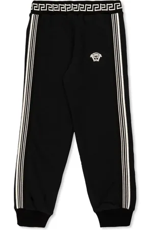 VERSACE Pantalones de chándal con logo bordado