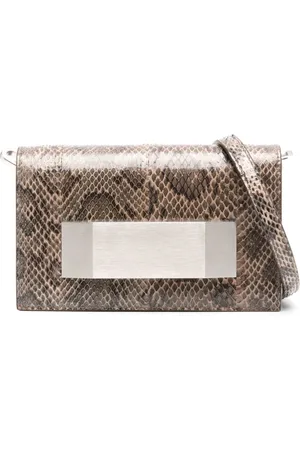 Rick Owens Bolso de mano con efecto de piel de serpiente
