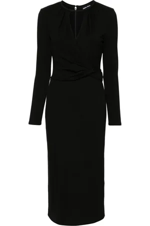 Giorgio Armani Vestido midi de manga larga