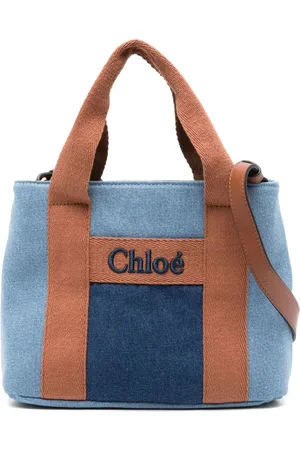 Chloé Bolso shopper vaquero con logo bordado