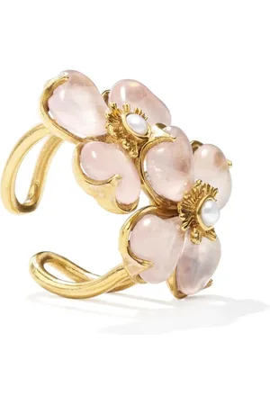 Goossens Anillo Toi & Moi Clover bañado en oro