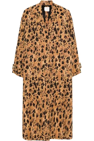 FORTE FORTE Abrigo con estampado de leopardo