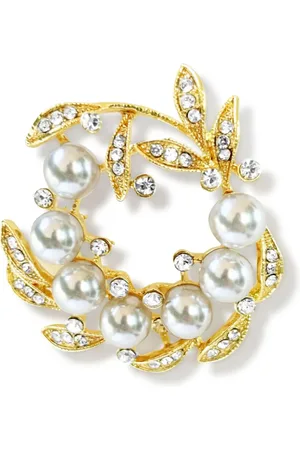 Hzmer Jewelry Broche con perlas artificiales