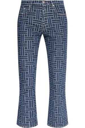 Kenzo Vaqueros acampanados con motivo en jacquard