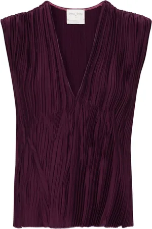 FORTE FORTE Blusa sin mangas plisada