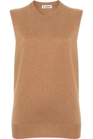 Jil Sander Chaleco con cuello redondo
