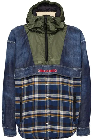 Dsquared2 Camisa vaquera con paneles a cuadros