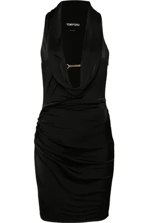 Tom Ford Vestido corto con cuello desbocado