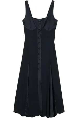 Dior Vestido midi con botones 1990