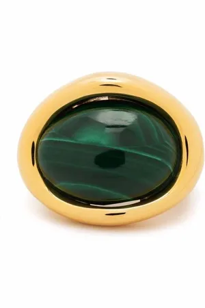 CHARLOTTE CHESNAIS Pendiente earcuff Neo Turtle con malaquita