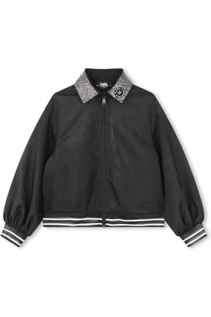 Karl Lagerfeld Chaqueta bómber con apliques de strass