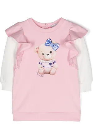 MONNALISA Vestido con oso estampado