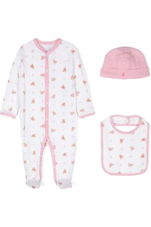 Ralph Lauren Conjunto de pelele con estampado Teddy Bear
