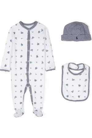 Ralph Lauren Conjunto de pelele con estampado Teddy Bear