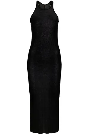 Rick Owens Vestido midi de canalé