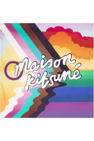 Maison Kitsuné Fular con estampado del logo