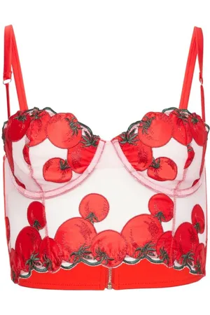 FLEUR DU MAL Bustier Pomodoro bordado