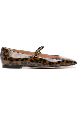 Gianvito Rossi Bailarinas Carla con estampado de leopardo