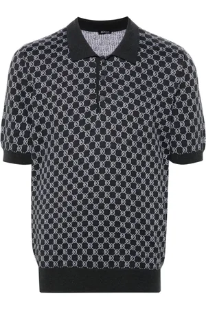 Kiton Polo con monograma en jacquard