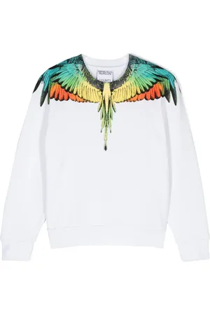 MARCELO BURLON Sudadera con plumas estampadas