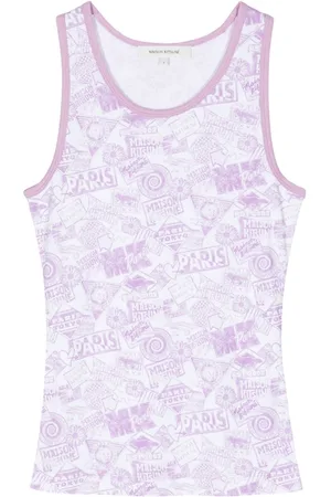 Maison Kitsuné Camiseta de tirantes con logo