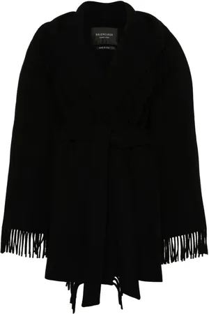 Balenciaga Abrigo con capucha y flecos