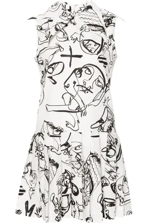 Charles Jeffrey Loverboy Vestido corto plisado abstracto