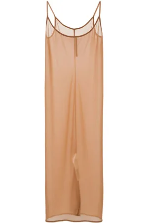 Rick Owens Vestido midi semitranslúcido